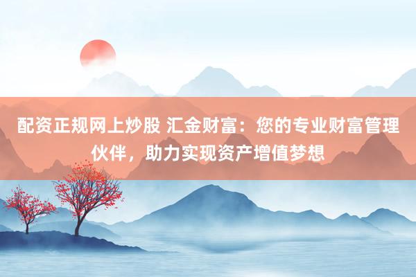 配资正规网上炒股 汇金财富：您的专业财富管理伙伴，助力实现资产增值梦想